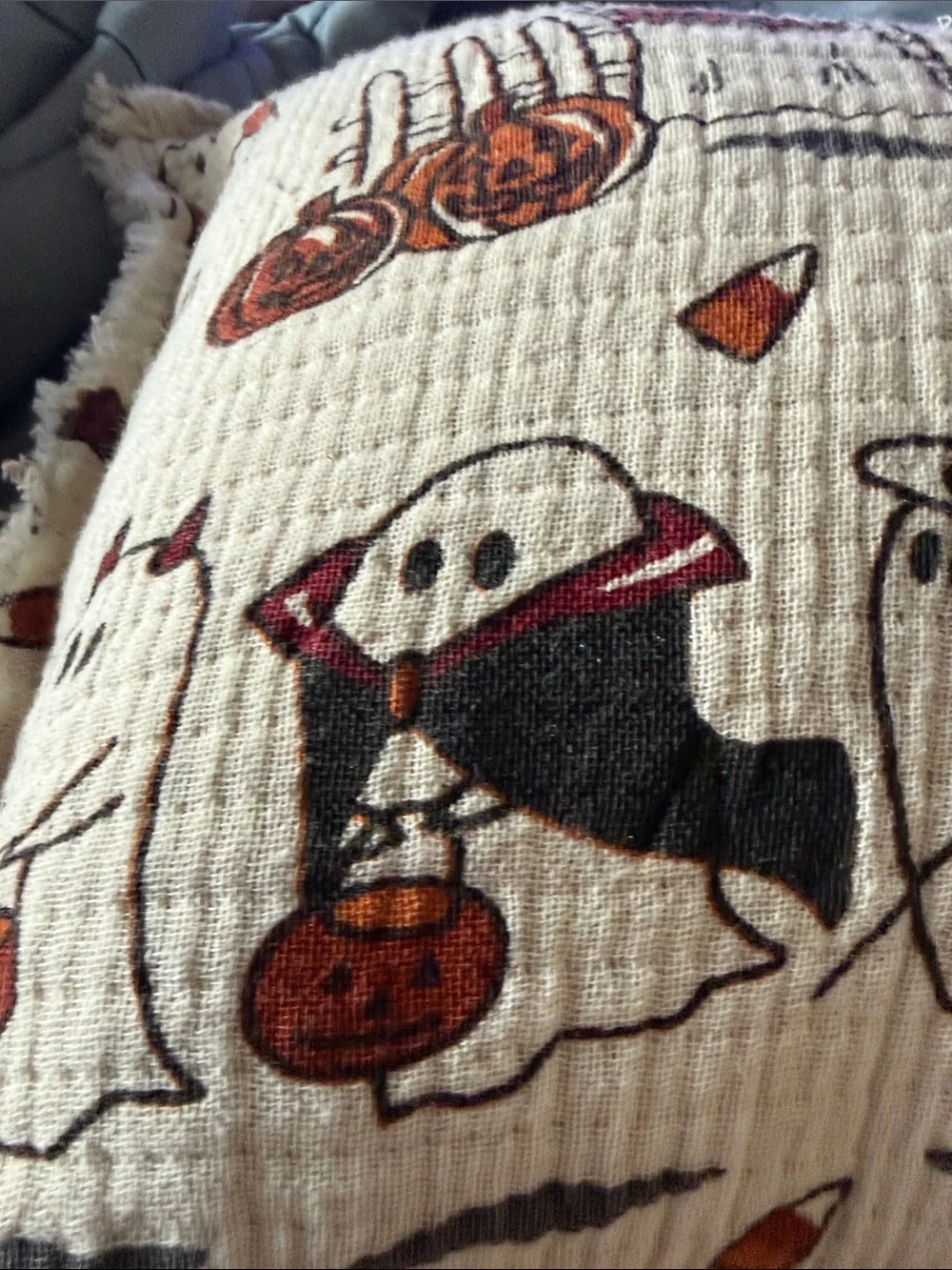 Isaac Mizrahi ghost Halloween Pumpkin & Ghost Decorative Pillow
